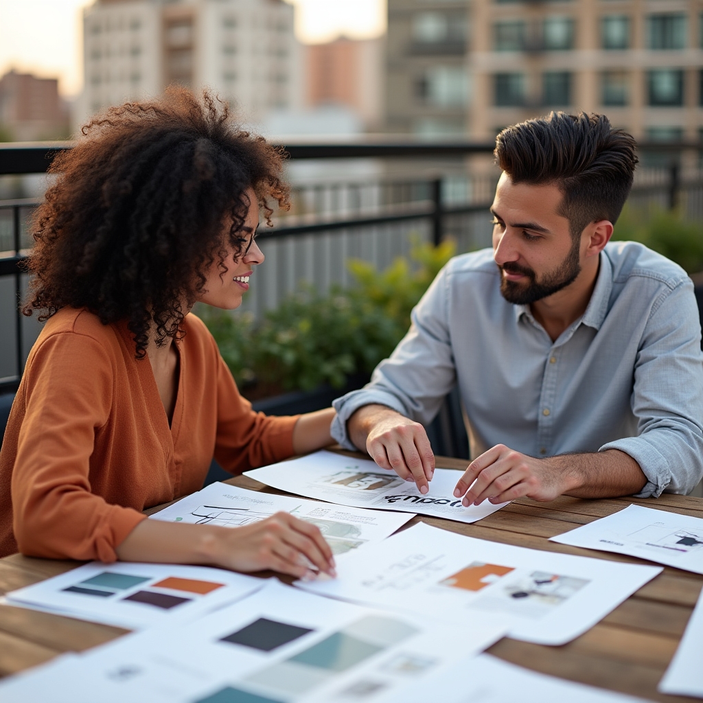 FinastraPro design team collaborating on a real estate branding project